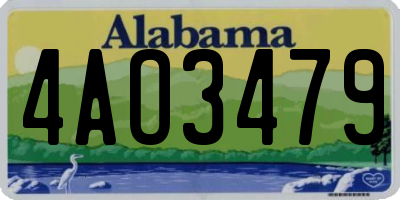 AL license plate 4AO3479