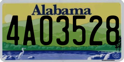 AL license plate 4AO3528
