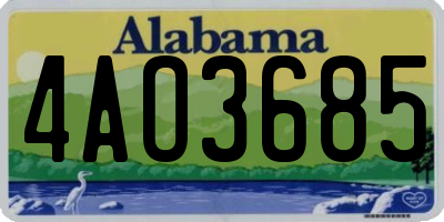 AL license plate 4AO3685