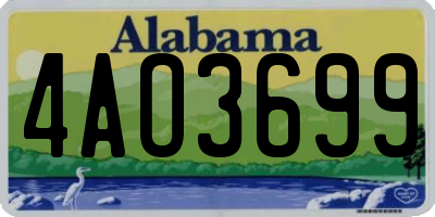 AL license plate 4AO3699