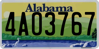 AL license plate 4AO3767