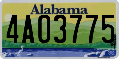 AL license plate 4AO3775