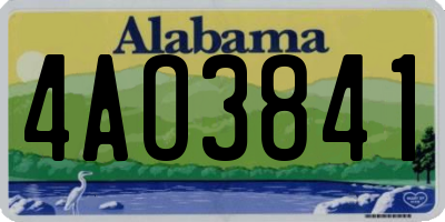 AL license plate 4AO3841