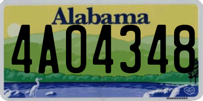 AL license plate 4AO4348