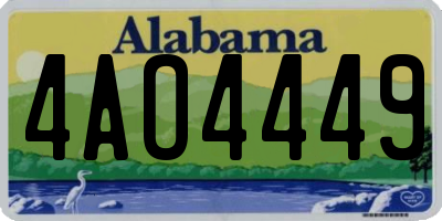 AL license plate 4AO4449