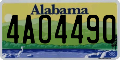 AL license plate 4AO4490