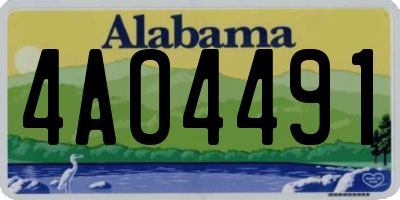 AL license plate 4AO4491