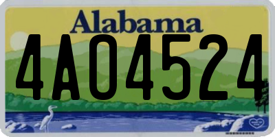 AL license plate 4AO4524