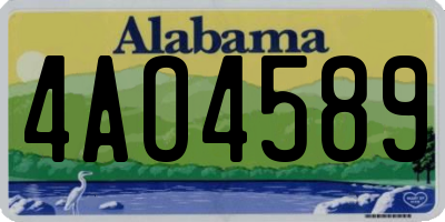AL license plate 4AO4589