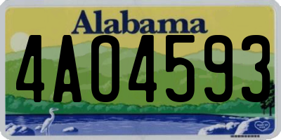 AL license plate 4AO4593