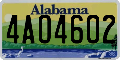 AL license plate 4AO4602