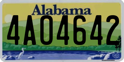 AL license plate 4AO4642