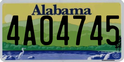 AL license plate 4AO4745