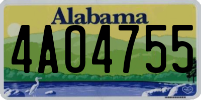 AL license plate 4AO4755