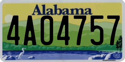AL license plate 4AO4757
