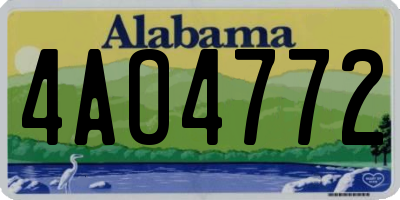AL license plate 4AO4772