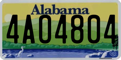 AL license plate 4AO4804