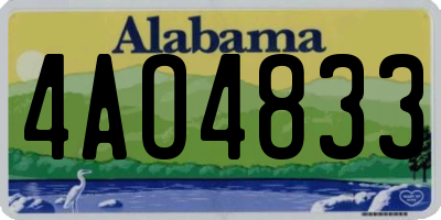 AL license plate 4AO4833
