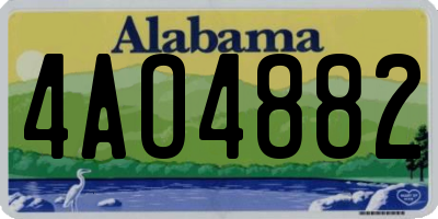 AL license plate 4AO4882