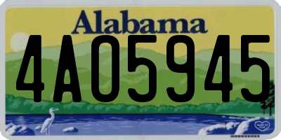 AL license plate 4AO5945