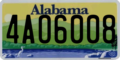 AL license plate 4AO6008