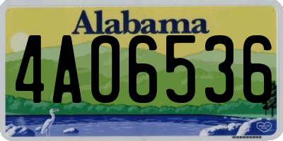 AL license plate 4AO6536