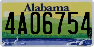 AL license plate 4AO6754