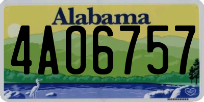 AL license plate 4AO6757