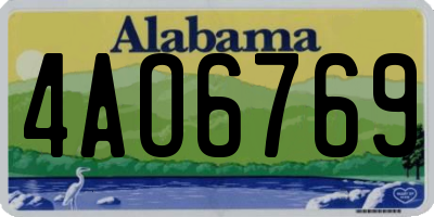 AL license plate 4AO6769