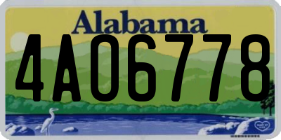 AL license plate 4AO6778