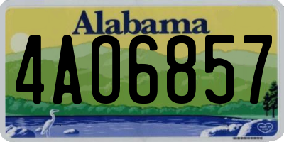 AL license plate 4AO6857