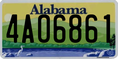 AL license plate 4AO6861