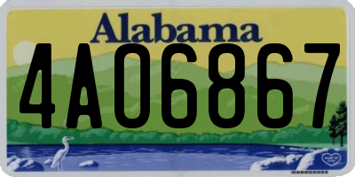 AL license plate 4AO6867