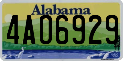 AL license plate 4AO6929