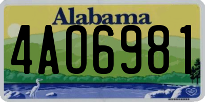 AL license plate 4AO6981