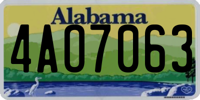 AL license plate 4AO7063