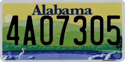 AL license plate 4AO7305