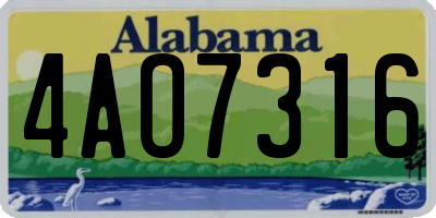 AL license plate 4AO7316