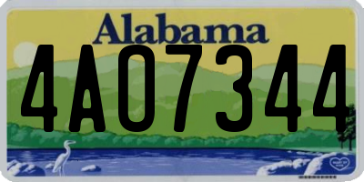 AL license plate 4AO7344