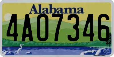 AL license plate 4AO7346