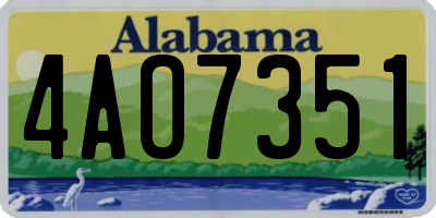 AL license plate 4AO7351