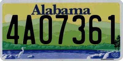 AL license plate 4AO7361