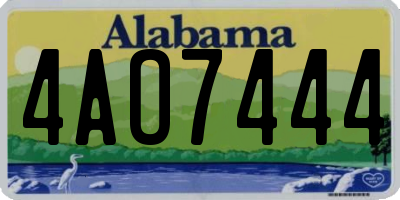 AL license plate 4AO7444