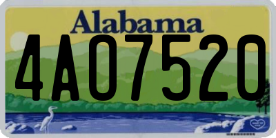 AL license plate 4AO7520