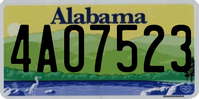 AL license plate 4AO7523