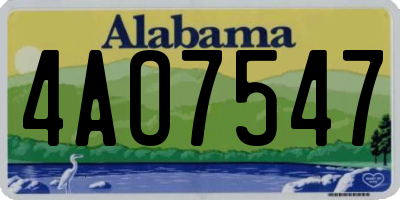 AL license plate 4AO7547