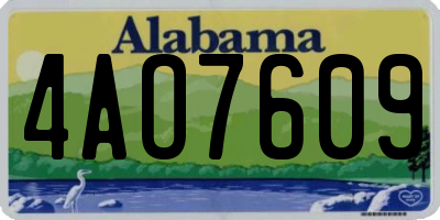 AL license plate 4AO7609