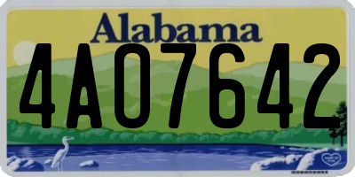 AL license plate 4AO7642