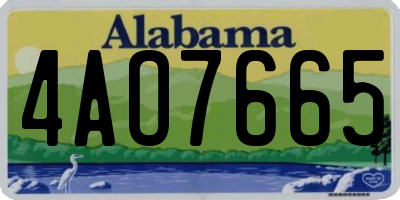 AL license plate 4AO7665