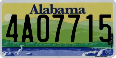 AL license plate 4AO7715
